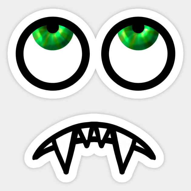 Over It Monster Face Sticker by SirGreenKnight